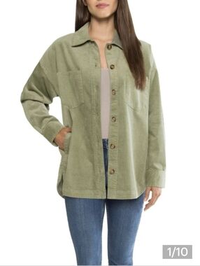 Matty M Green Corduroy Shirt Jacket - XXL